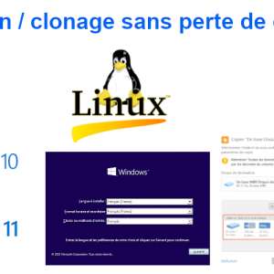 Installation windows, linux, Mac OS, clonage.