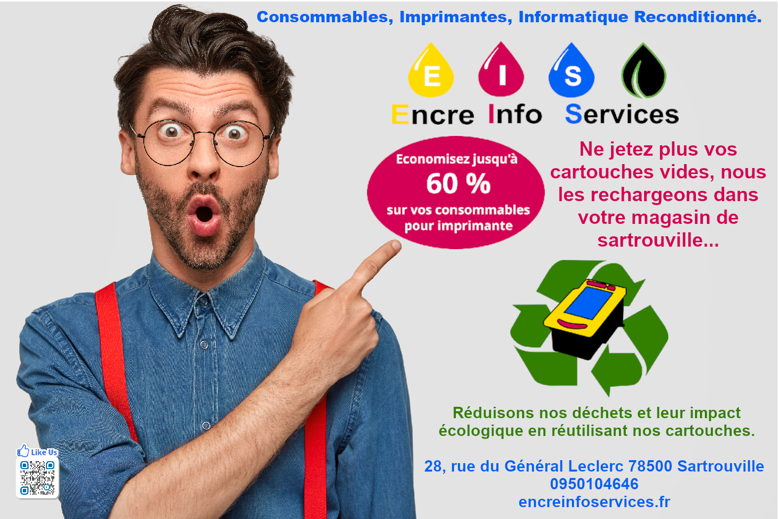 60% d&rsquo;économies sur vos consommables